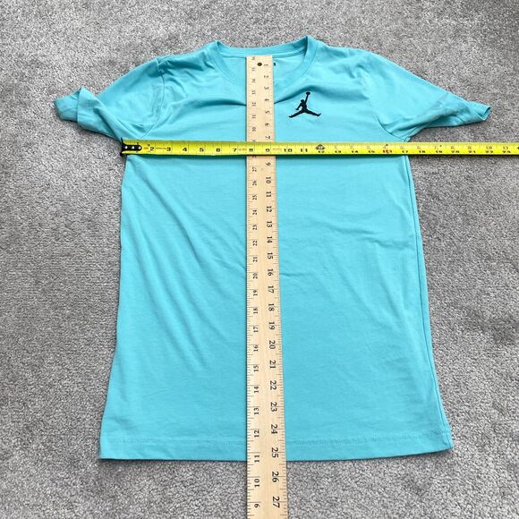 Jordan Air Embroidered T-Shirt Kids Boys XL Blue Short Sleeve Jump Man Crew Tee - Picture 6 of 11